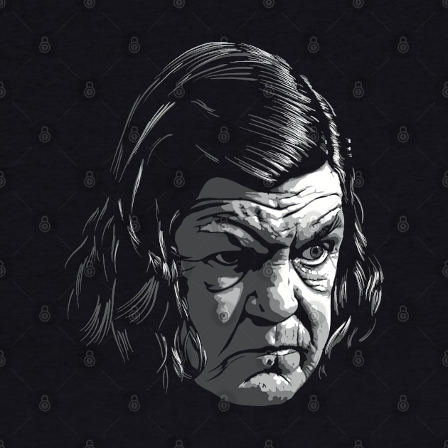 Anne Ramsey greyscale by @johnnehill